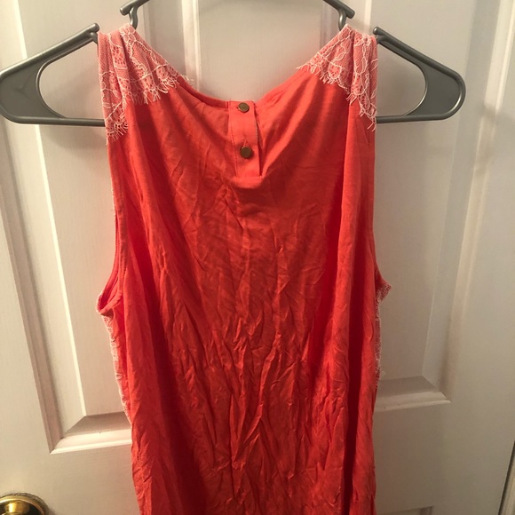 NWT Elle x Kohl’s Pink w White Lace Work Blouse - Picture 5 of 8